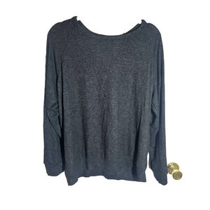 Buffalo David Britton Ladies' Black Soft Relaxed Fit & Branded Hem Top XL
